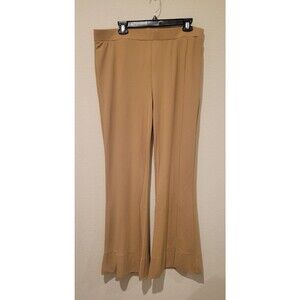NEW Wynn LAYERS ELASTIC WAIST FLARE PANTS WITH FRONT SLIT HEM Pull On Women XL